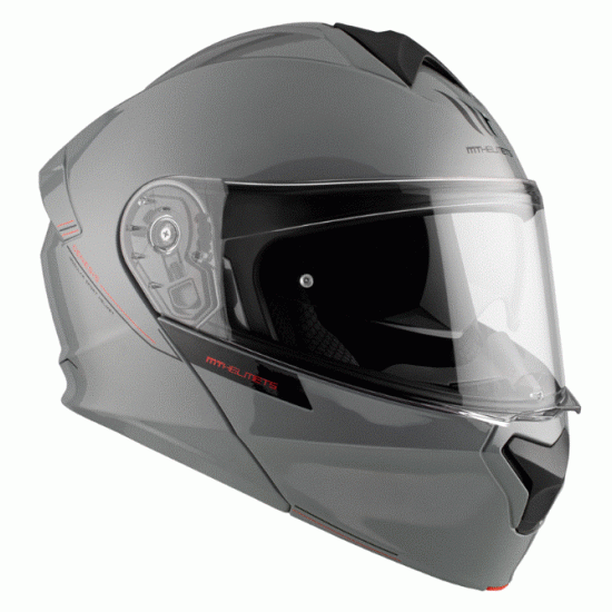 Отваряема каска MT GENESIS Solid A12 Gloss Grey - Сигурна мото каска