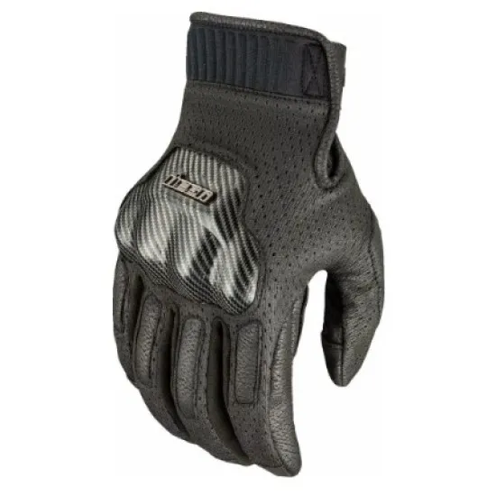 ICON OVERLORD3 BK кожени мото ръкавици, защита D30, вентилация Cool Mesh