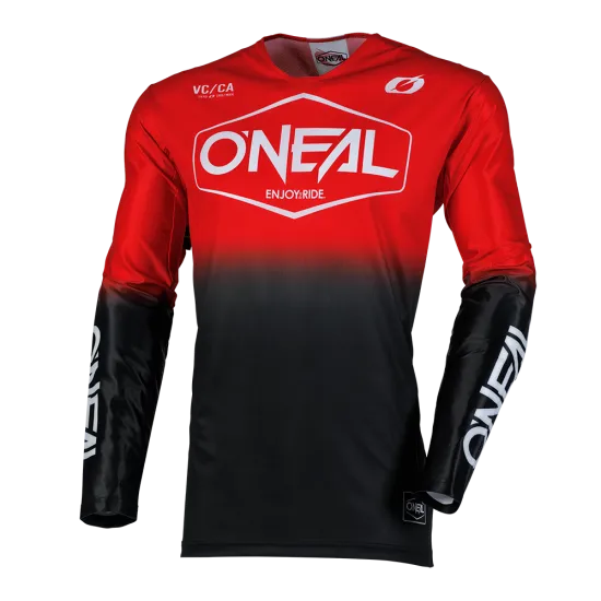 Мотокрос блуза O'NEAL MAYHEM HEXX BLACK/RED V.25 с дишаща материя и еластична яка