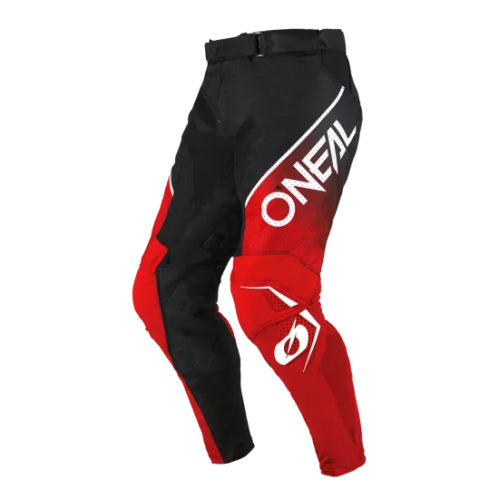 Мотокрос брич O'NEAL HARDWEAR AIR SLAM BLACK/RED V.25 с вентилация и кожени панели