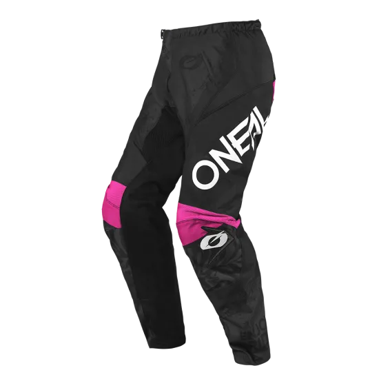 Дамски мотокрос брич O’NEAL ELEMENT SHOCKER BLACK/PINK V.25 с бедрени протектори и дишаща материя