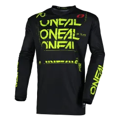 Мотокрос блуза O'NEAL ELEMENT STATIC BLACK/NEON YELLOW V.25
