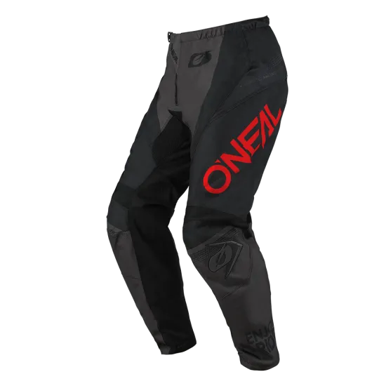 Мотокрос брич O'NEAL ELEMENT RACEWEAR BLACK/GRAY/RED V.25 с бедрени протектори и усилени зони