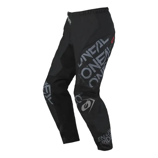 Мотокрос брич O'NEAL ELEMENT STATIC BLACK/GRAY V.25 с бедрени протектори и stretch панели