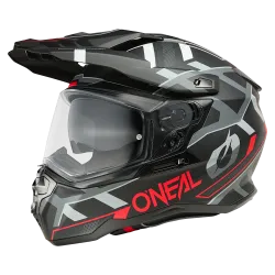 Ендуро каска D-SRS SQUARE V.24 BLACK/RED/GRAY V.25