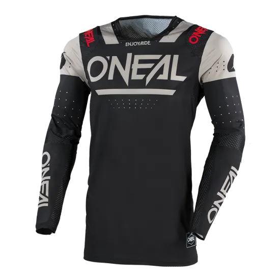 Мотокрос блуза O'NEAL PRODIGY FIVE FOUR BLACK/GRAY V.25 с Pro-Lite материя и лазерно изрязани отвори