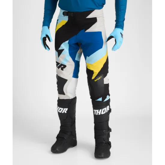 Мотокрос брич THOR SPORTMODE BRAVE BLUE – Син брич с висока еластичност