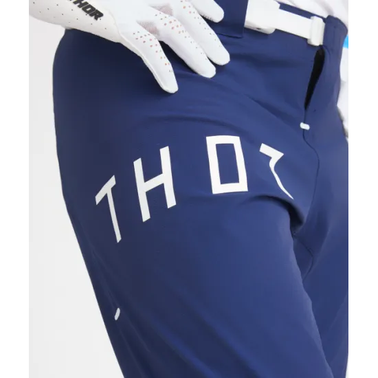 Мотокрос брич THOR SPORTMODE STRIKE BLUE с 4-посочна разтеглива конструкция и TPU защита на коленете