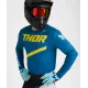 Мотокрос джърси THOR SPORTMODE BRAVE BLUE с лазерно изрязани отвори и атлетична кройка