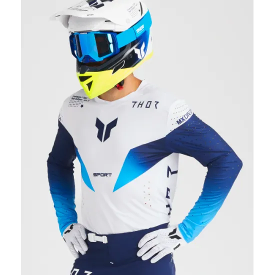 Мотокрос джърси THOR SPORTMODE STRIKE BLUE за максимална мобилност и комфорт