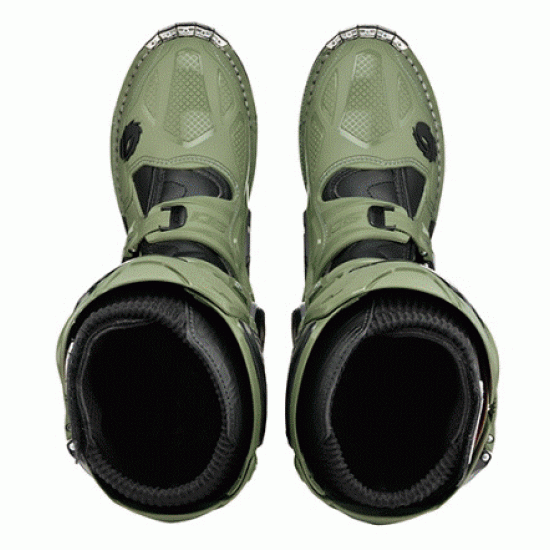 Мотокрос ботуши SIDI CROSSFIRE 3 ARMY/BLACK с шарнирна система и регулируема защита
