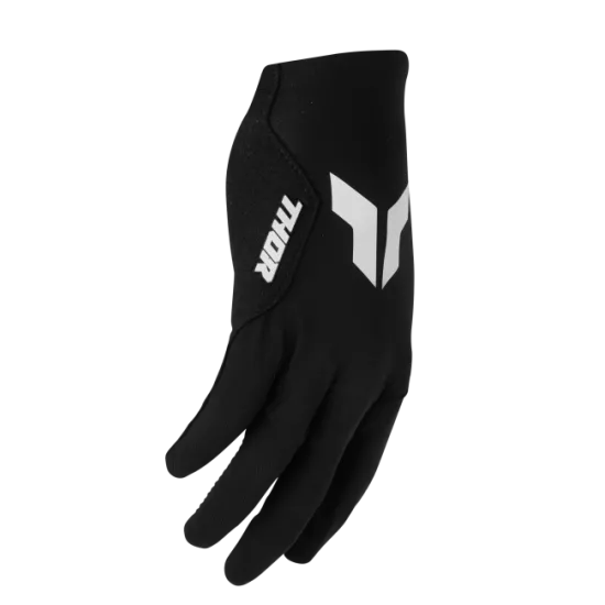Мотокрос ръкавици THOR SPORTMODE ICONIC BLACK - гъвкави ръкавици с длан от Clarino®