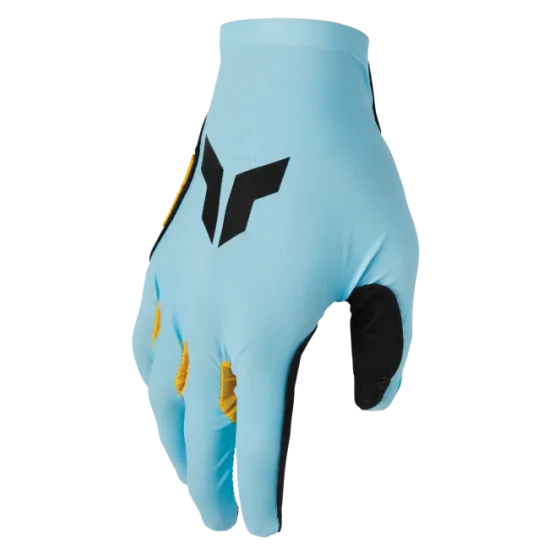 Мотокрос ръкавици THOR SPORTMODE ICONIC BLUE/YELLOW с длан от Clarino® и гъвкава задна част