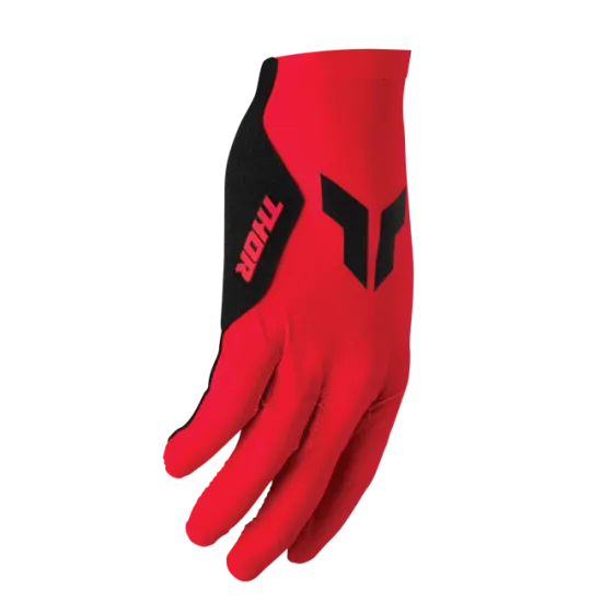 Мотокрос ръкавици THOR SPORTMODE ICONIC RED с длан от Clarino® и гъвкава задна част