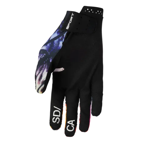 Мотокрос ръкавици THOR SPORTMODE SD BLACK с минимални шевове и длан от Clarino®