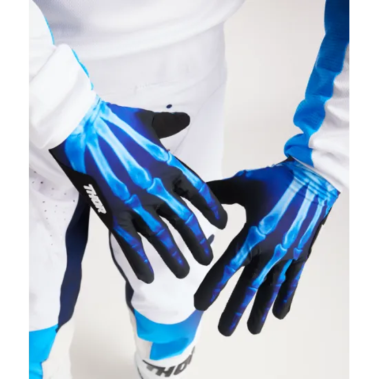 Мотокрос ръкавици THOR SPORTMODE X-RAY BLACK/BLUE - Мотокрос ръкавици от марка Thor