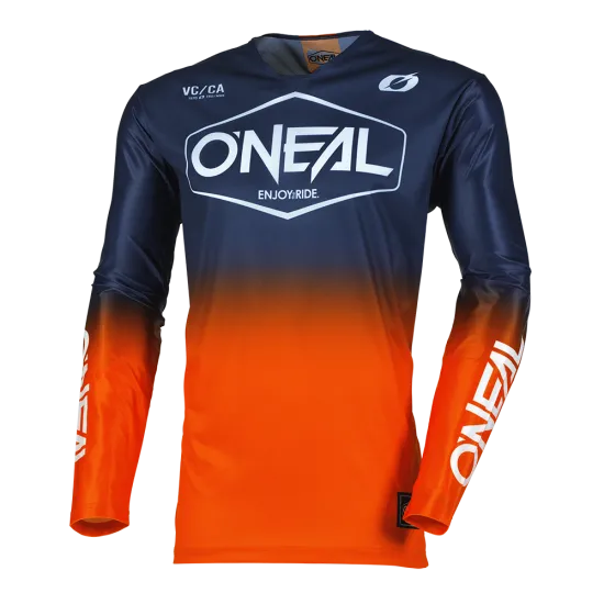 Мотокрос блуза O'NEAL MAYHEM HEXX BLUE/ORANGE V.25 с дишаща материя и устойчиви графики