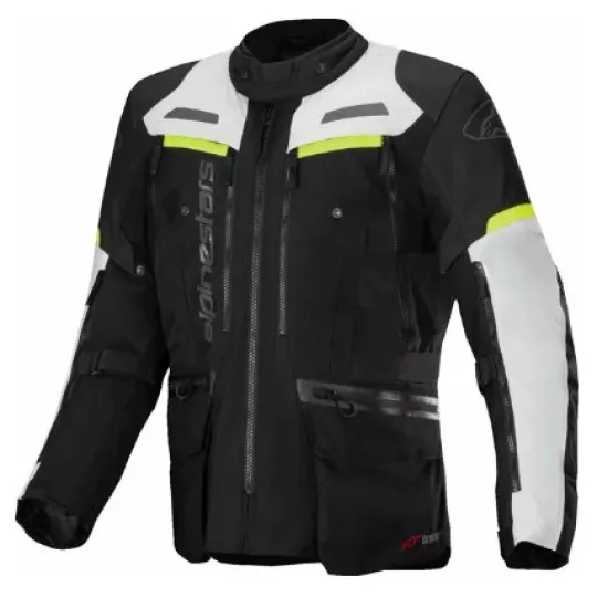 Текстилно мото яке ALPINESTARS Bogota Pro Drystar® BK/ICE GY/YEL FLUO с Drystar мембрана и вентилационни панели