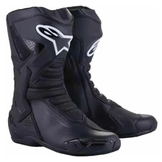Ботуши ALPINESTARS SMX-6 V3 BLACK с биомеханична защита и сменяеми слайдери