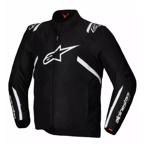 Текстилно яке ALPINESTARS T-SPS V2 WP BLACK/WHITE с водоустойчива мембрана и протектори Nucleon Flex Plus
