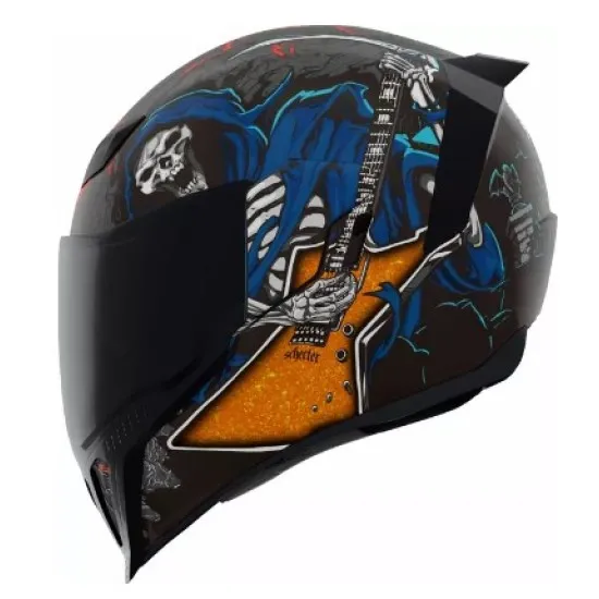 Каска ICON Airflite™ TRICKORSTREET4 BK с поликарбонатна черупка и визьор Dropshield™