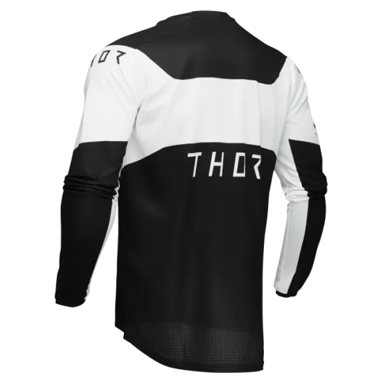 Мотокрос джърси THOR LAUNCHMODE STORM BLACK с висококачествен дизайн за състезания
