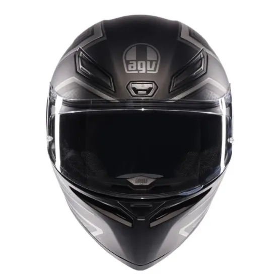 Каска AGV K1 S SLING MATT BLACK/GREY с термопластична черупка и визьор Ultravision