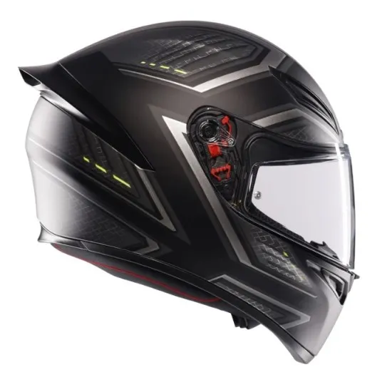 Каска AGV K1 S SLING MATT BLACK/GREY с термопластична черупка и визьор Ultravision