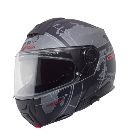 SCHUBERTH C5 GLOBE BLACK – отваряема каска с карбонова структура, SC2 съвместимост и минимален шум