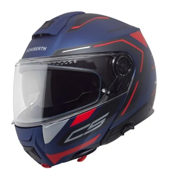 Модулна каска SCHUBERTH C5 OMEGA BLUE с двойна хомологация и подготовка за SC2
