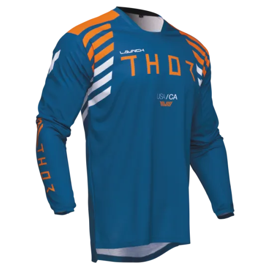 Мотокрос джърси THOR LAUNCHMODE ZONE ORANGE – Оранжево джърси за мотокрос