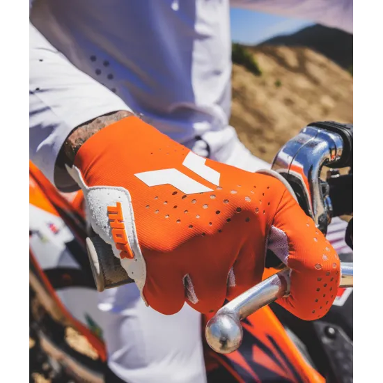 Мотокрос ръкавици THOR SPORTMODE VENTED ORANGE с вентилация и Clarino длани