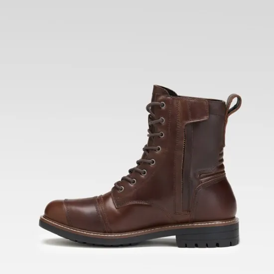 Мото ботуши XPD X-NASHVILLE H2OUT BROWN – водоустойчиви кожени обувки за мотористи