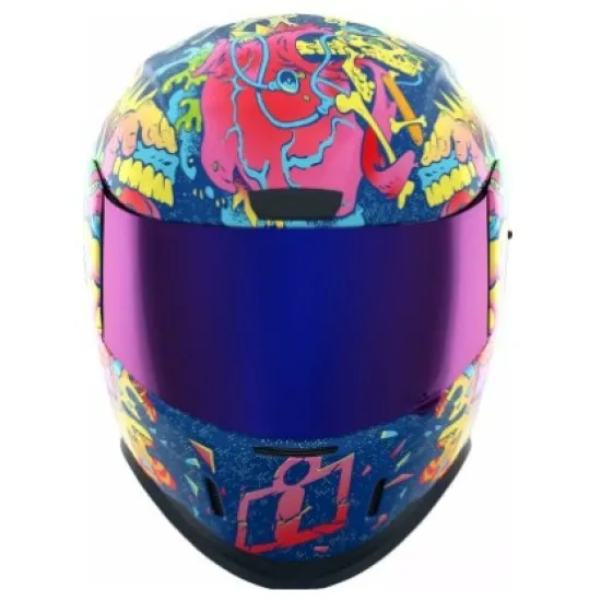 Каска ICON Airform Scatterbrain MIPS® Purple/Multi с MIPS защита и тъмен визьор