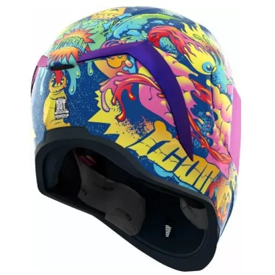 Каска ICON Airform Scatterbrain MIPS® Purple/Multi с MIPS защита и тъмен визьор