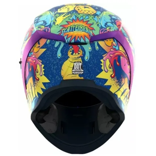 Каска ICON Airform Scatterbrain MIPS® Purple/Multi с MIPS защита и тъмен визьор