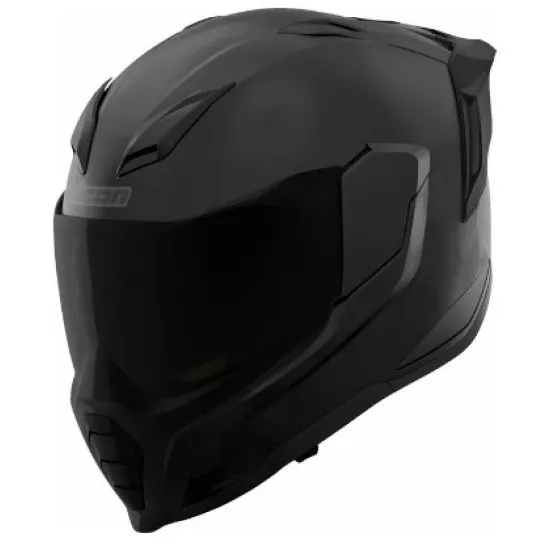 ICON Ultraflite RIZZ RIZZ MIPS® BLACK – черна мото каска с MIPS защита и вграден визьор