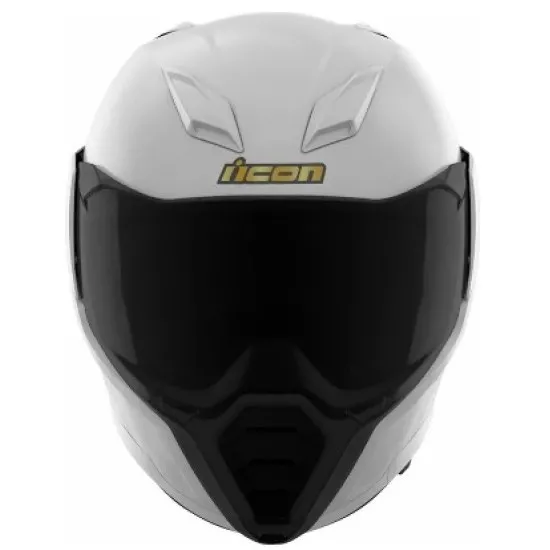 ICON Ultraflite RIZZ RIZZ MIPS® WHITE – бяла мото каска с MIPS защита и слънчев визьор