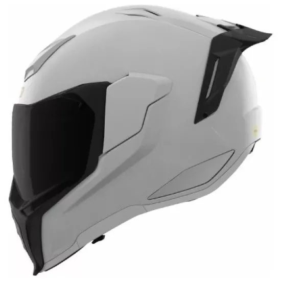 ICON Ultraflite RIZZ RIZZ MIPS® WHITE – бяла мото каска с MIPS защита и слънчев визьор