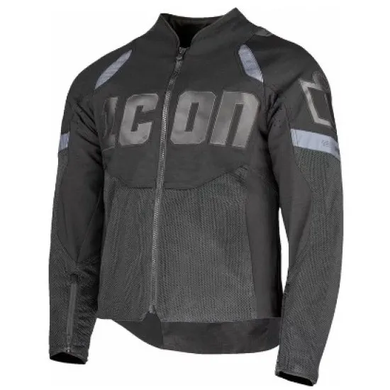 Мото яке ICON Contra3™ BLACK с протектори и вентилационна мрежа