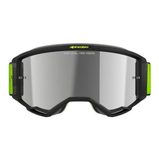 Мотокрос очила ALPINESTARS VISION 5 HOLLOW CHARCOAL YLLW FL Mirror SILVER – защитни, стилни и с подобрена вентилация