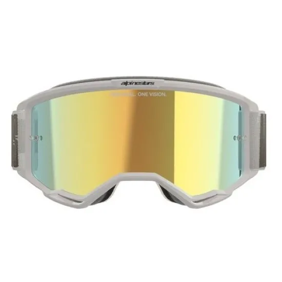 Мотокрос очила Alpinestars Vision 5 Hollow Wind Mirror Gold – огледални златни очила с антифог и UV защита