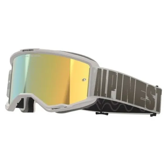 Мотокрос очила Alpinestars Vision 5 Hollow Wind Mirror Gold – огледални златни очила с антифог и UV защита
