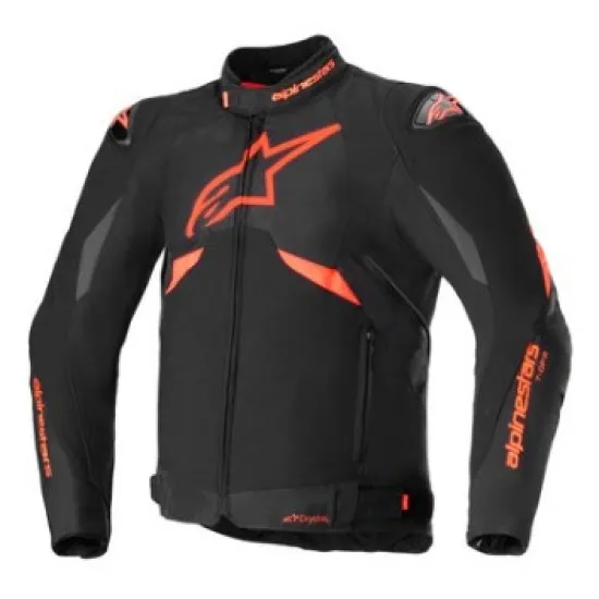 Мото яке Alpinestars T-GP R V3 Black Fluo Red – спортно текстилно яке с протектори