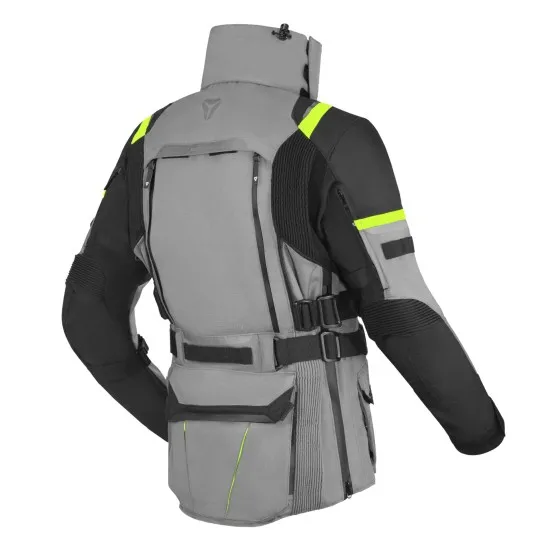 Текстилно мото яке SECA ARRAKIS III TITANIUM/NEON YELLOW – водоустойчиво и защитно