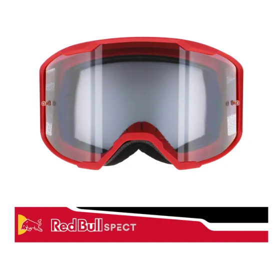 Мотокрос очила Red Bull Spect Strive Single Lens Red/Black Clear с прозрачна леща