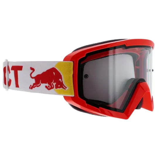Мотокрос очила Red Bull Spect Whip Single Lens Red Clear с прозрачни лещи