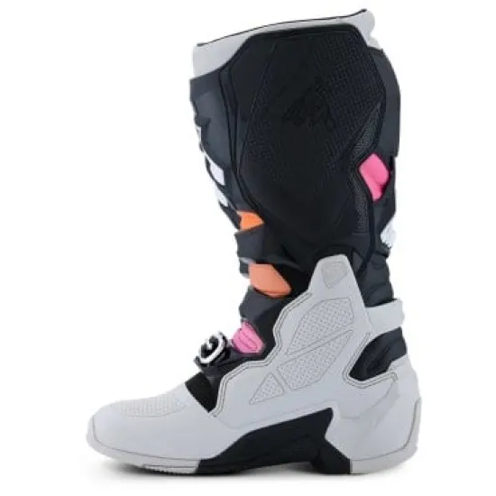 Мотокрос ботуши ALPINESTARS TECH 7 BLK/LT GY/ORG FL/MAG – защитни офроуд ботуши с TPU и двойна подметка