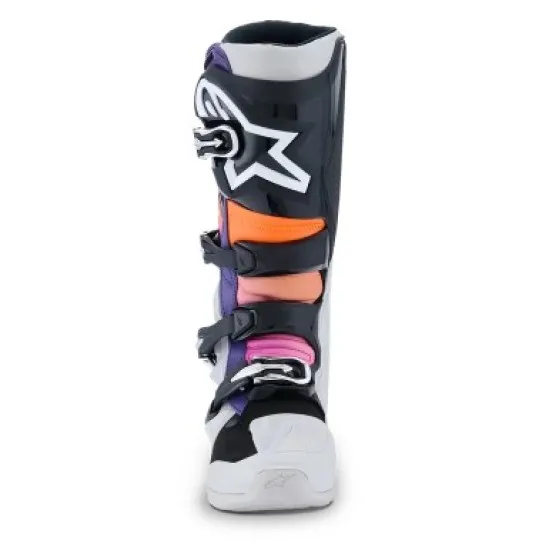Мотокрос ботуши ALPINESTARS TECH 7 BLK/LT GY/ORG FL/MAG – защитни офроуд ботуши с TPU и двойна подметка