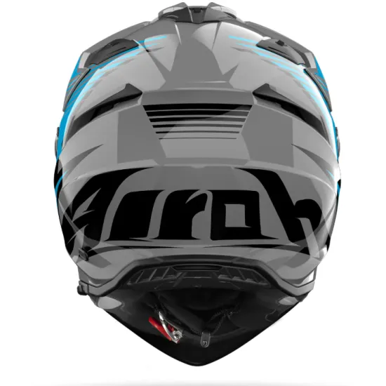 Каска AIROH BANDIT SPICY BLUE GLOSS – адвенчър каска с визьор и двойна конфигурация